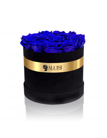 Flower Box con Rose Blu Stabilizzate
